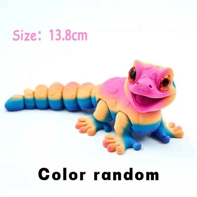3D Printed Animals Toy Multi-joint Movable Dinosaur Snake Fidget Toy Adults Autism Stress Relief Toys Desktable Decor Kids Gift