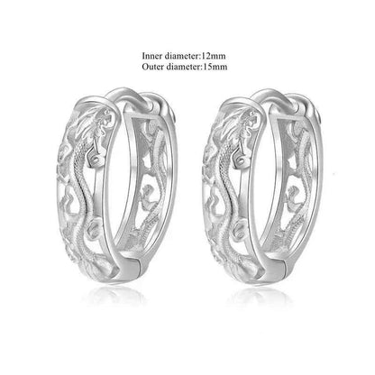 Vintage Simple Small Hoop Earrings Stainless Steel Hypoallergenic Earrings for Men Women Cool Indian Boho Jewelry - Pedlar's Attic