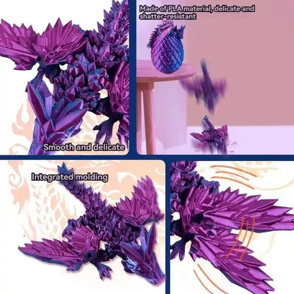 3D Printed Dragon Colorful Gem Dragon Figurines - Pedlar's Attic