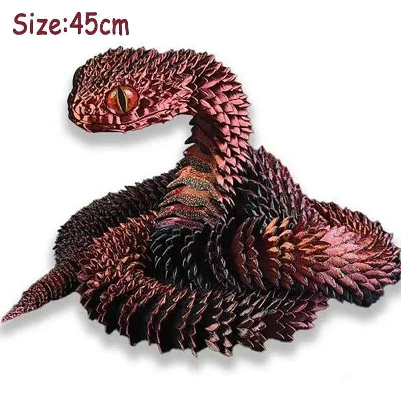 3D Printed Animals Toy Multi-joint Movable Dinosaur Snake Fidget Toy Adults Autism Stress Relief Toys Desktable Decor Kids Gift