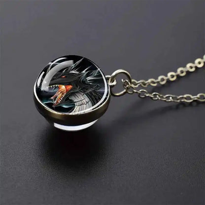 Dragon Glass Ball Pendant - Pedlar's Attic