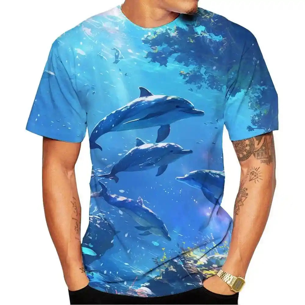 Whispers of the Deep – Dolphin Spirit 3D Tee