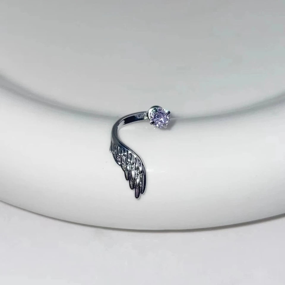 Whisper of Wings — Zircon Wing Ear Cuff