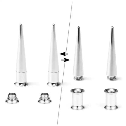 Steel Essence Ear Taper Kit - 2-in-1 Screw Fit Plug & Tunnel Expanders, 2-20mm Jewelry Gauges - Pedlar's Attic