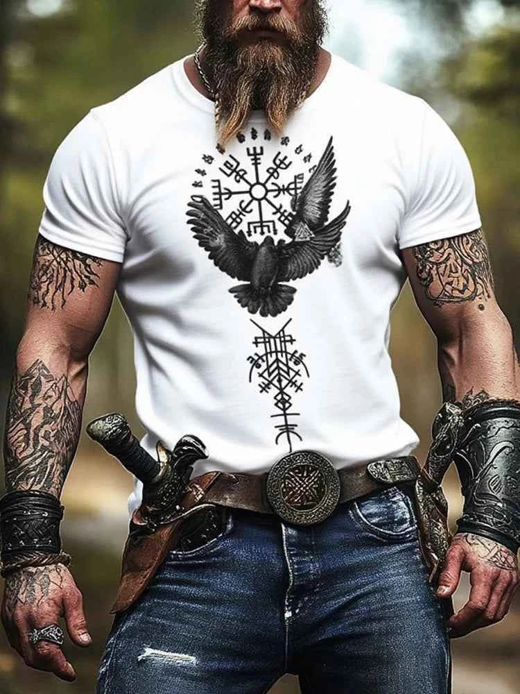 Viking-Crow Viking style T-shirts