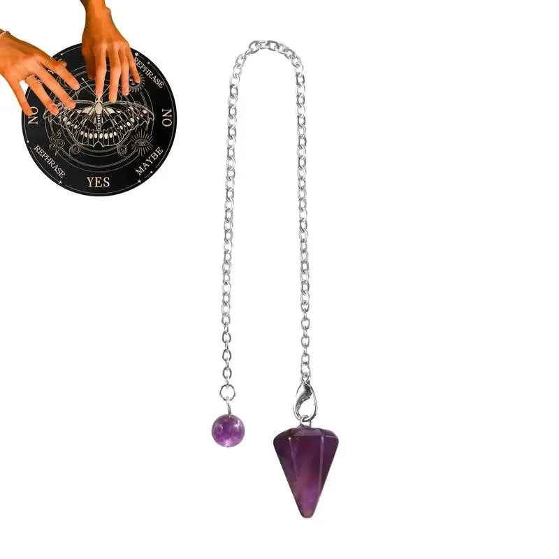 Star Pendulum Board Dowsing Divination Board Decision Maker Planchette Ouija Board Game Energy Carven Plate Witch Crafts