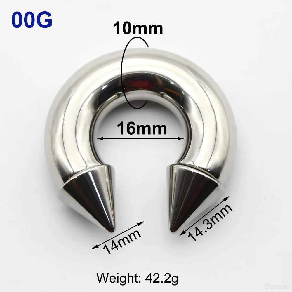 Cone Circular Barbell Piercing Septum Nose Ring Hoop Helix Earrings