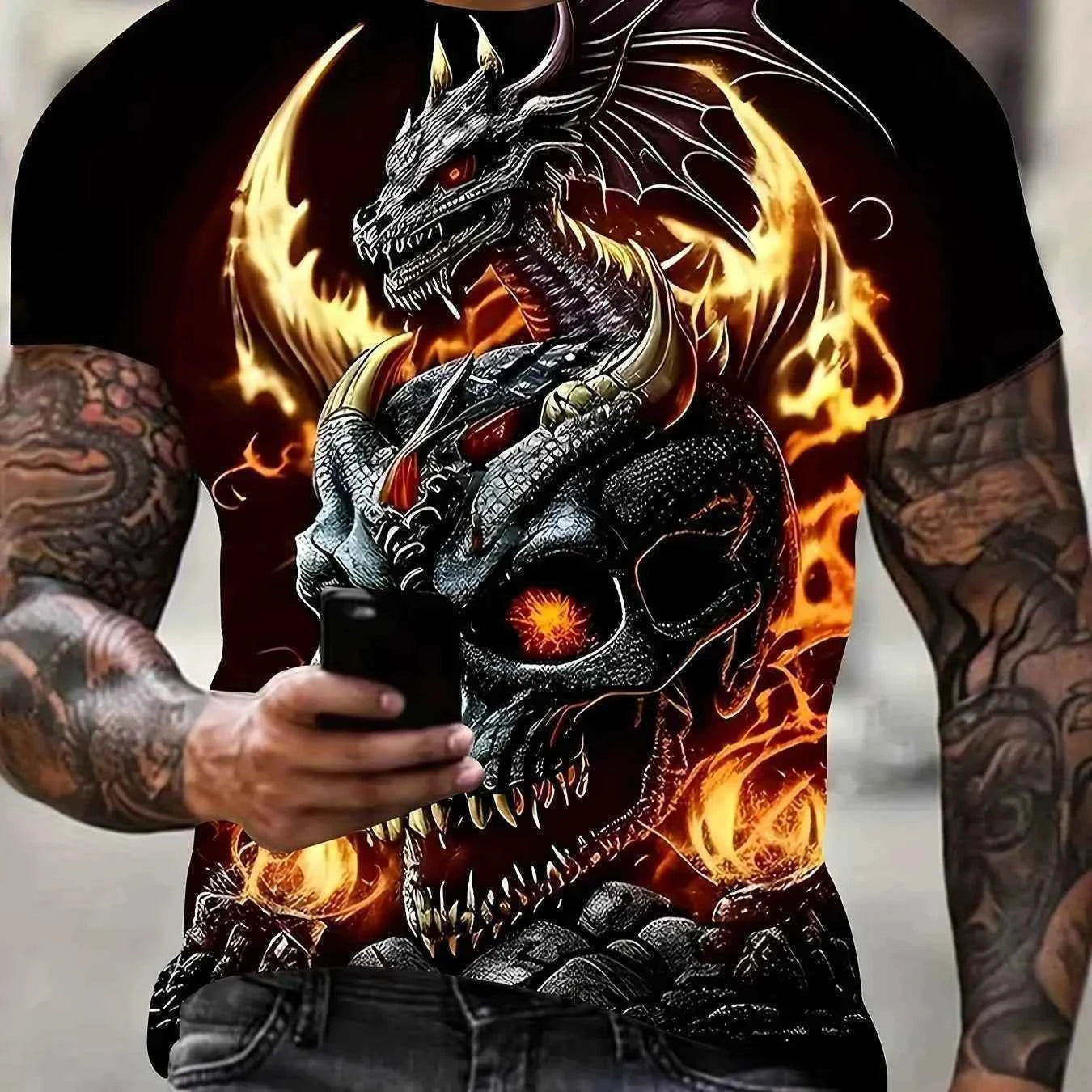 Dragon Print T-shirt 4