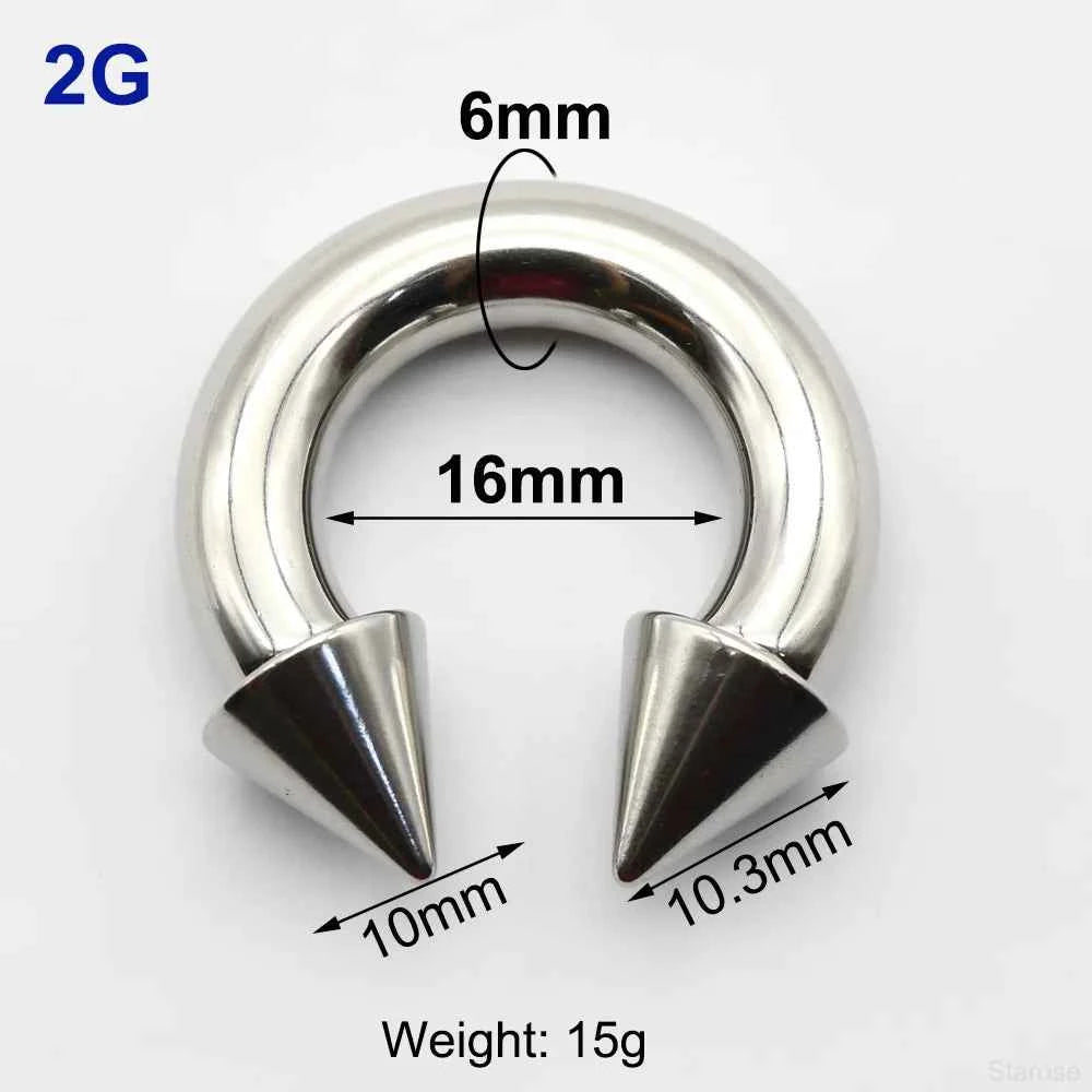 Cone Circular Barbell Piercing Septum Nose Ring Hoop Helix Earrings