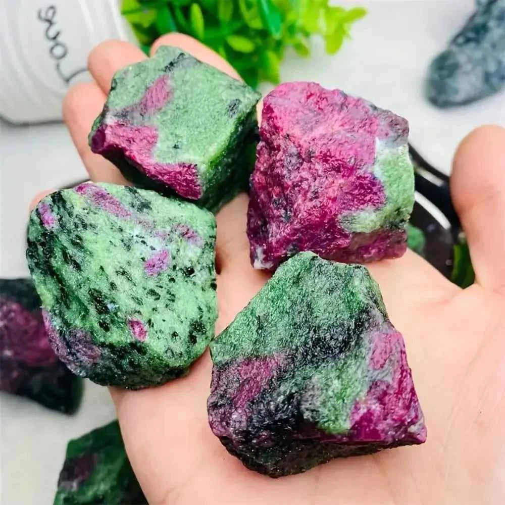 Natural Ruby Zoisite Red Green Treasure Raw Stones