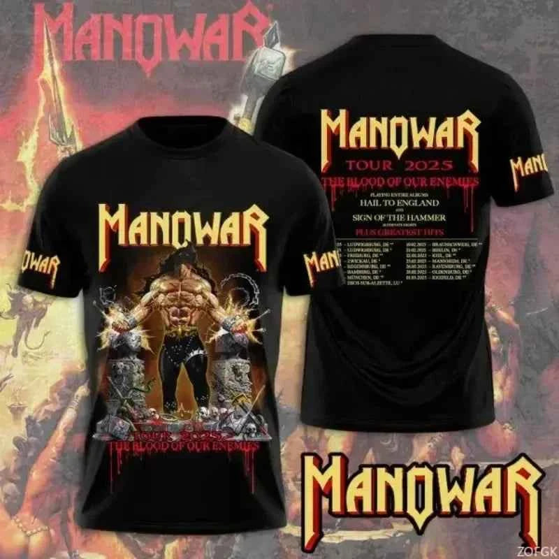 Manowar Band 3D Print T-shirt