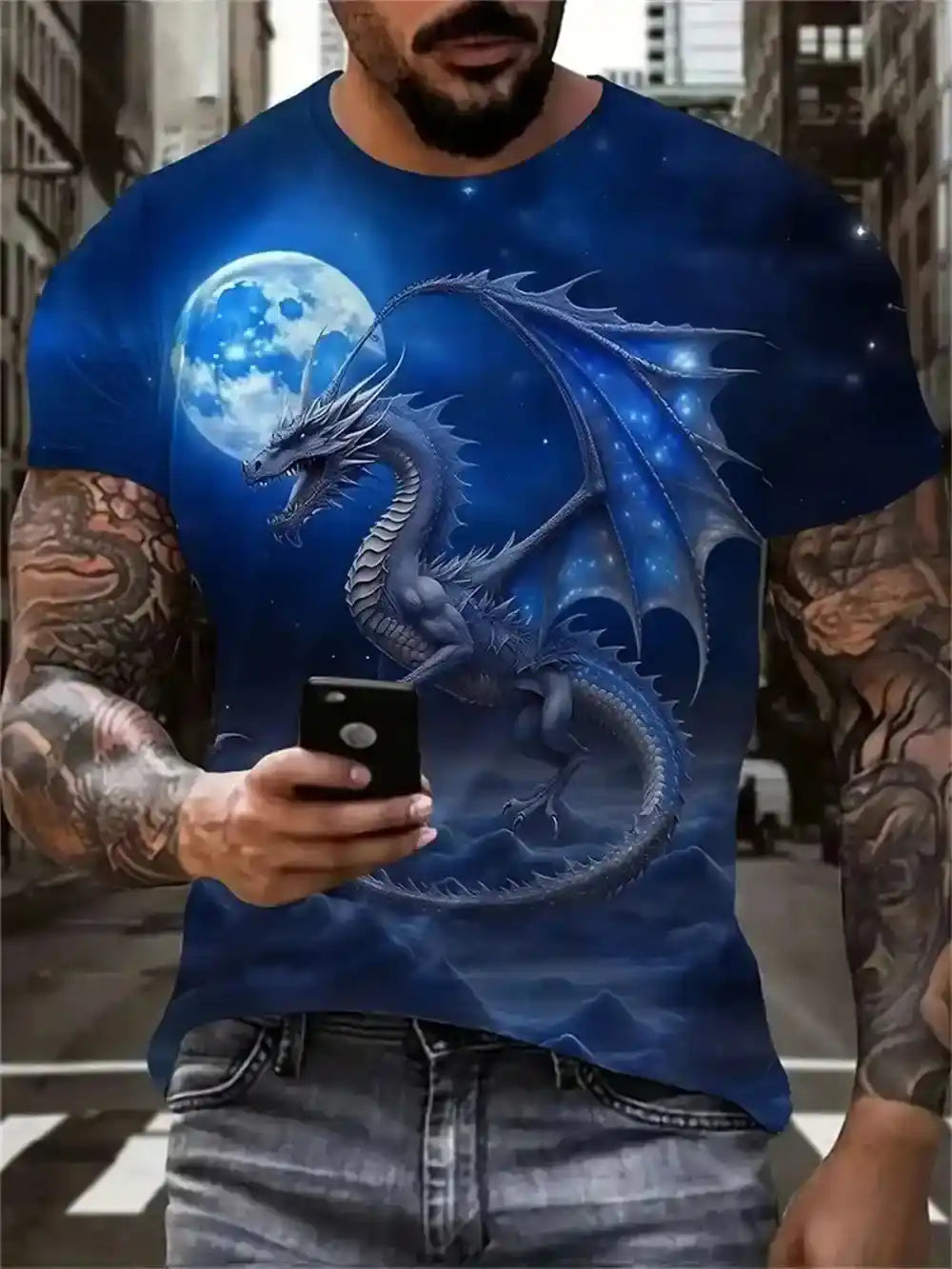 Dragonborn – Dragon & Phoenix 3D Print Unisex Tee