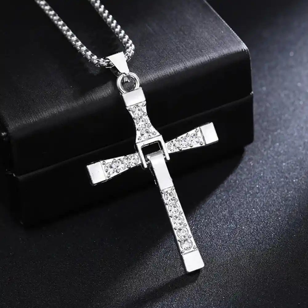 Cross Necklace Titanium Steel - Pedlar's Attic