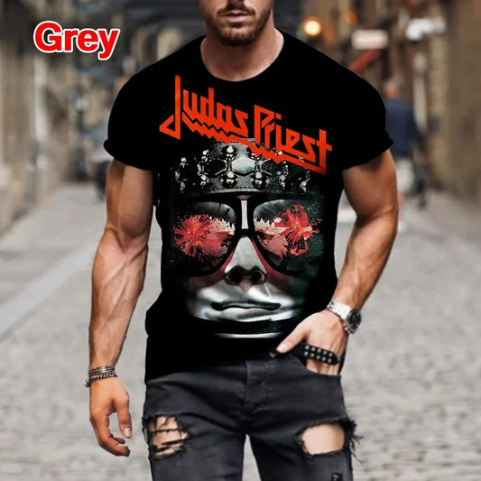 Judas Priest Band 3D Printed Men Women T-shirts
