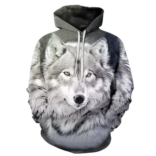 The Wolf Doesn't Explain Itself — 3D Wolf Oversized Hoodie
