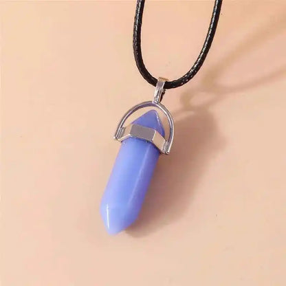 Natural Stone Quartz Lapis Opal Amethyst Pink Crystal necklace - Pedlar's Attic