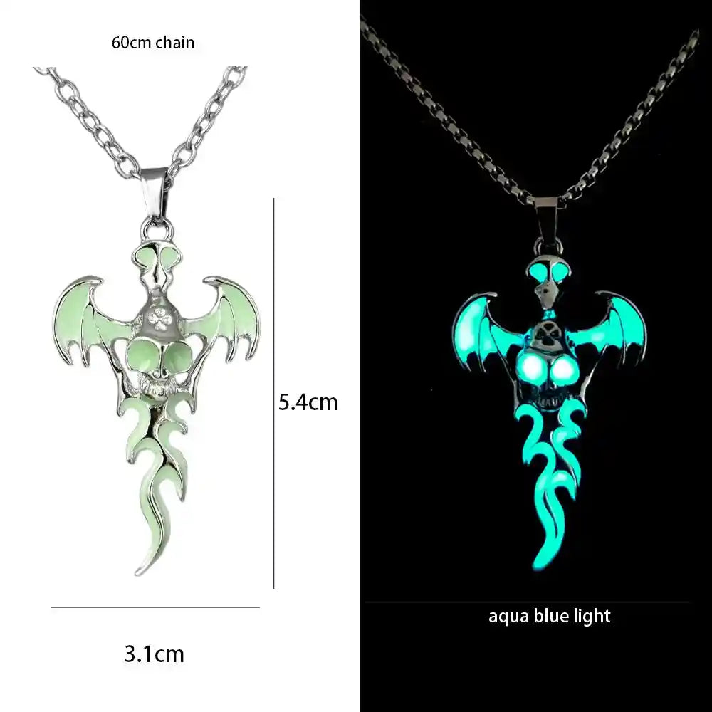 Luminous Alloy Dragon Pendant Glowing Necklace - Pedlar's Attic