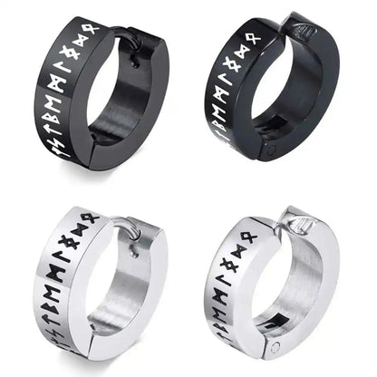 Norse Viking Runes Ear Clips Earrings - Pedlar's Attic