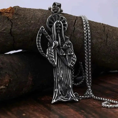 Saiye 316L Stainless Steel Holy Saint Death Santa Muerte Grim Reaper Pendant Necklace Fashion Jewelry Wholesale - Pedlar's Attic