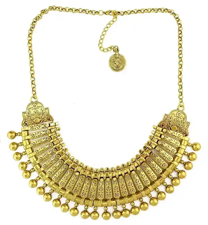 The Wanderer's Collar – Tibetan Boho Statement Necklace