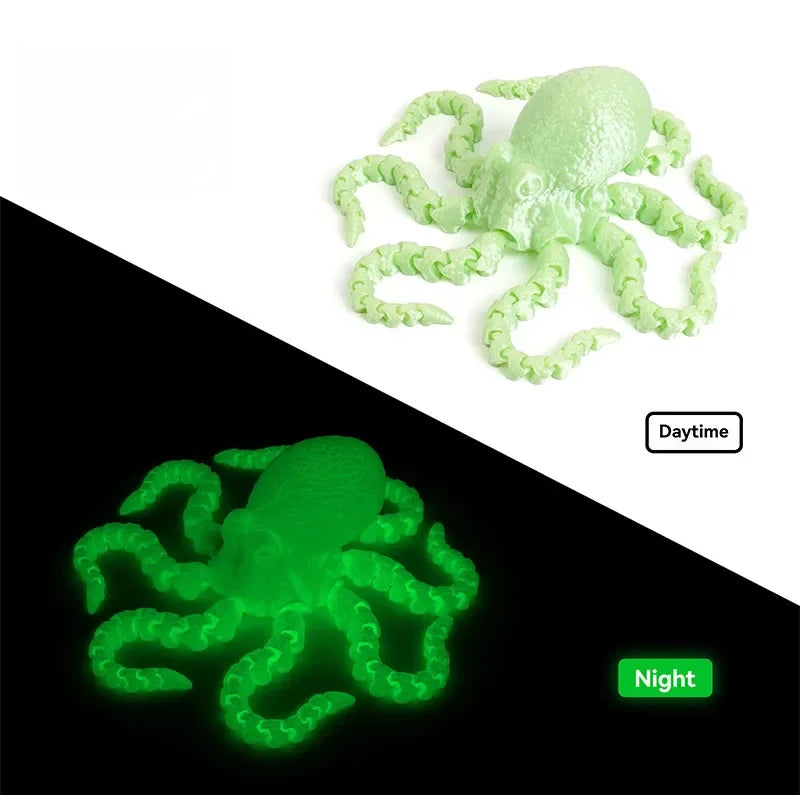 3D Printed Octopus Ornament Creative Animal Landscape Decorations Simulated Octopus Desktop Home Model Party Children's Gift