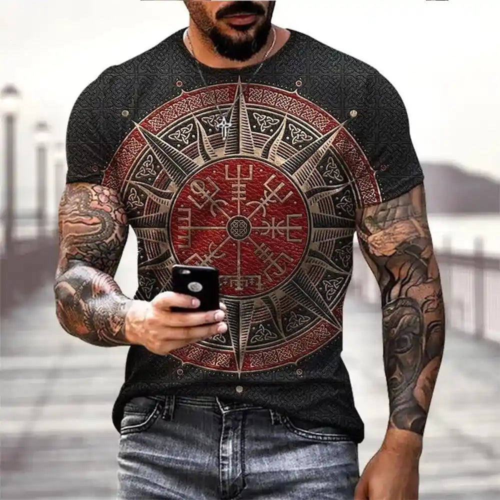 Blood & Runes – Viking Tattoo 3D Print Tee