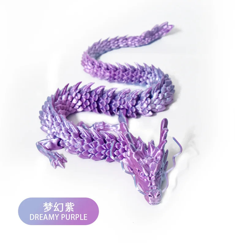 3d-printed Chinese dragon ornaments handicrafts can move the joints