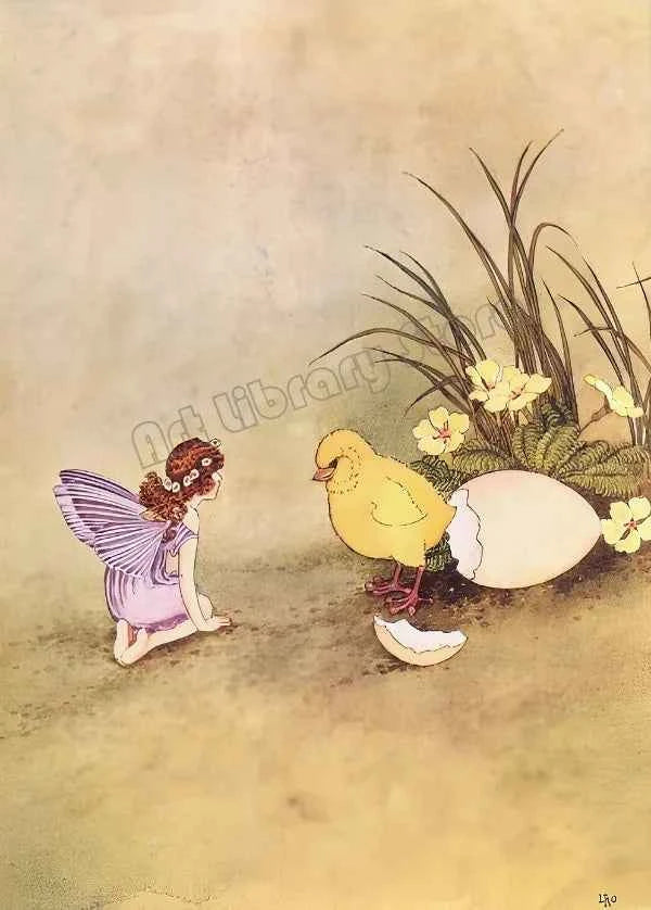 Fantasy Cute Fairy Illustration by Ida Rentou Surrealism Artwork Poster