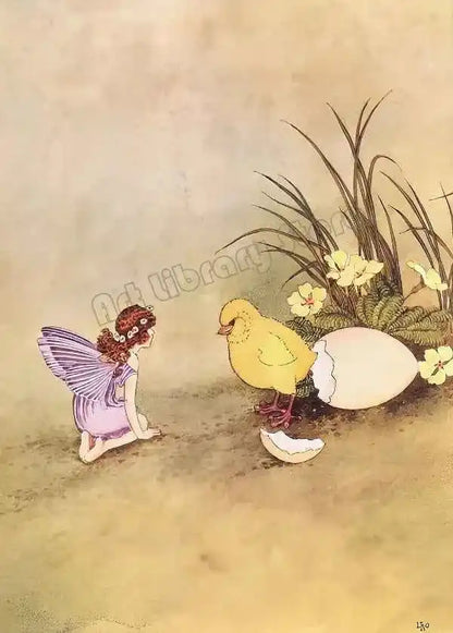 Fantasy Cute Fairy Illustration by Ida Rentou Surrealism Artwork Poster - Pedlar's Attic