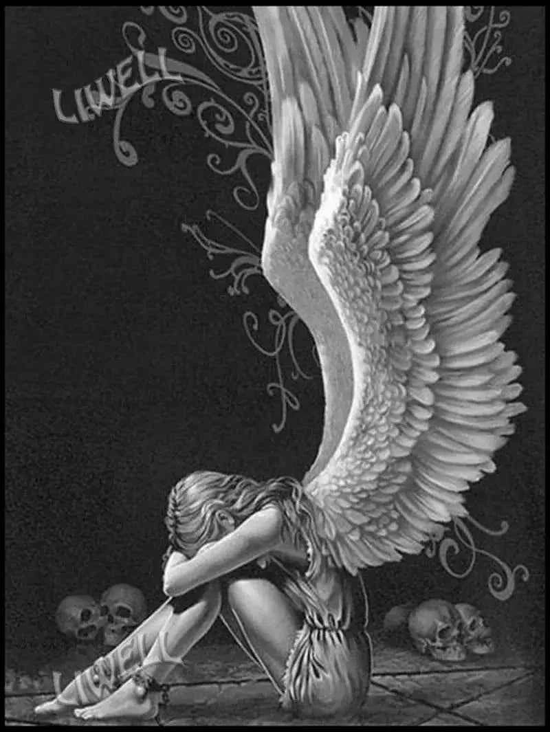 Victoria Style Skull Banquet Fallen Angels Dark Fantasy Art