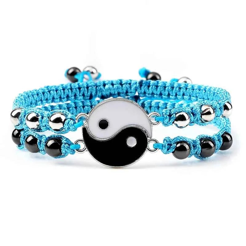 2Pcs/set Dragon Tai Chi Gossip Braided Bracelets lots of styles