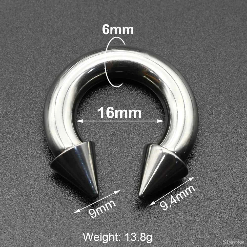 Cone Circular Barbell Piercing Septum Nose Ring Hoop Helix Earrings