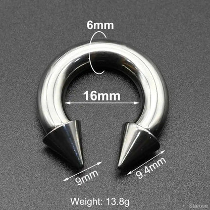 Cone Circular Barbell Piercing Septum Nose Ring Hoop Helix Earrings - Pedlar's Attic