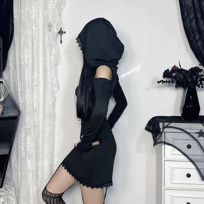 AltGoth Cyber Punk Mall Gothic Dress - Pedlar's Attic