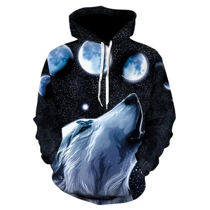 The Wolf Doesn't Explain Itself — 3D Wolf Oversized Hoodie
