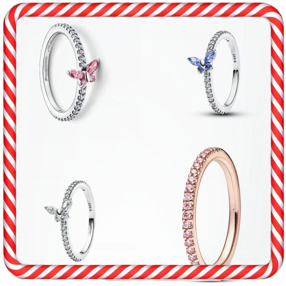 Aether-Reach Ring — 925 Sterling Silver Heart & Butterfly