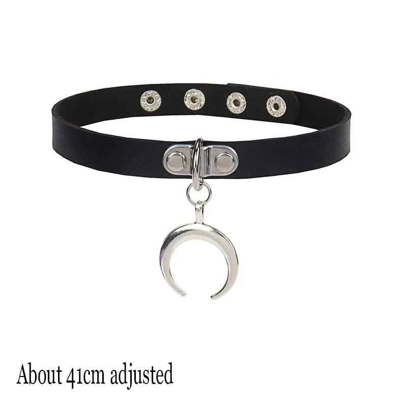 Woman Black Punk Choker Collars Necklaces huge variety