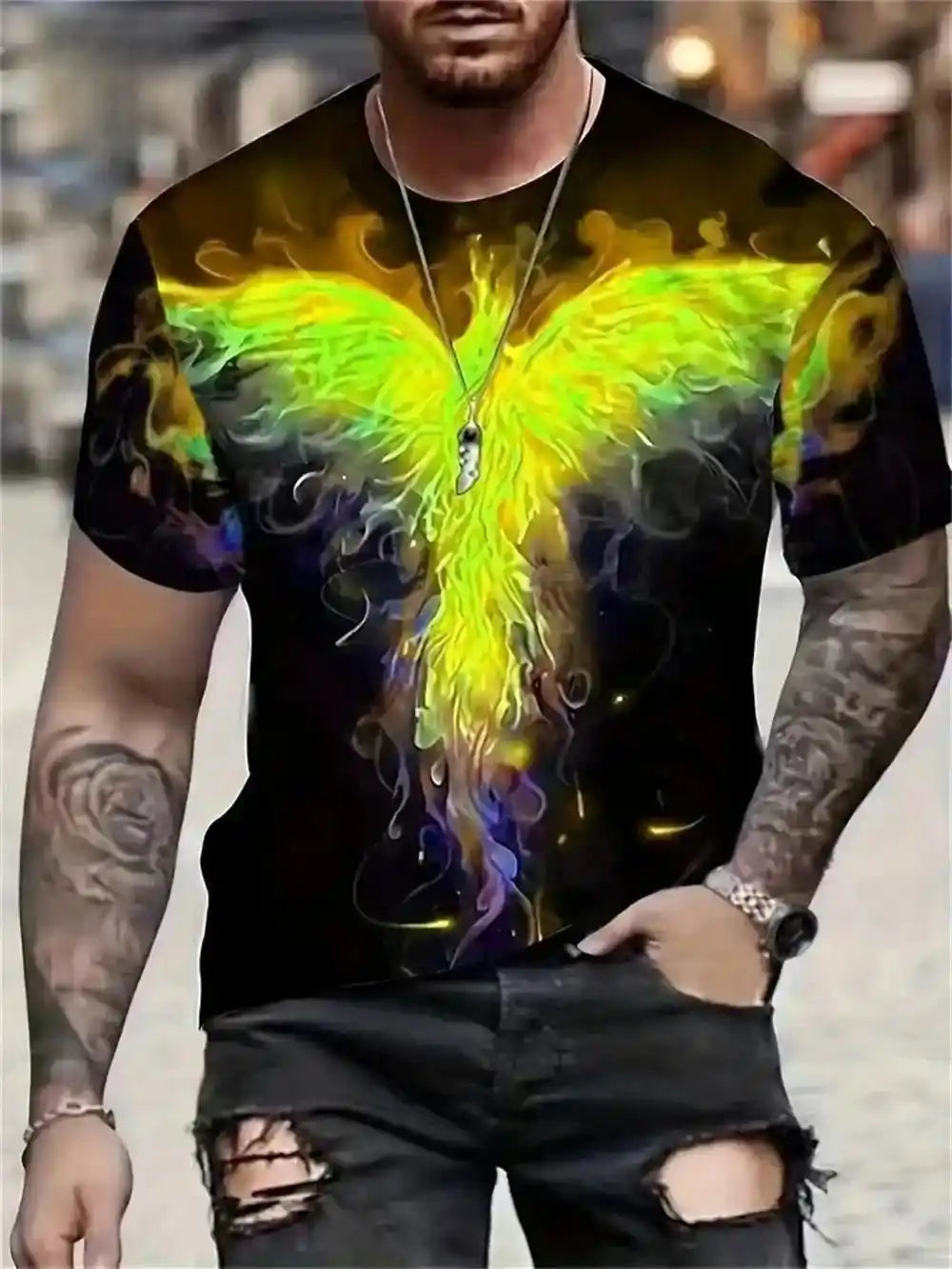 Dragonborn – Dragon & Phoenix 3D Print Unisex Tee