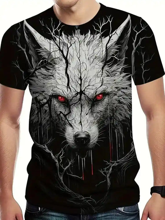 Luna's Pack – Fire Wolf 3D Print Oversized Tee