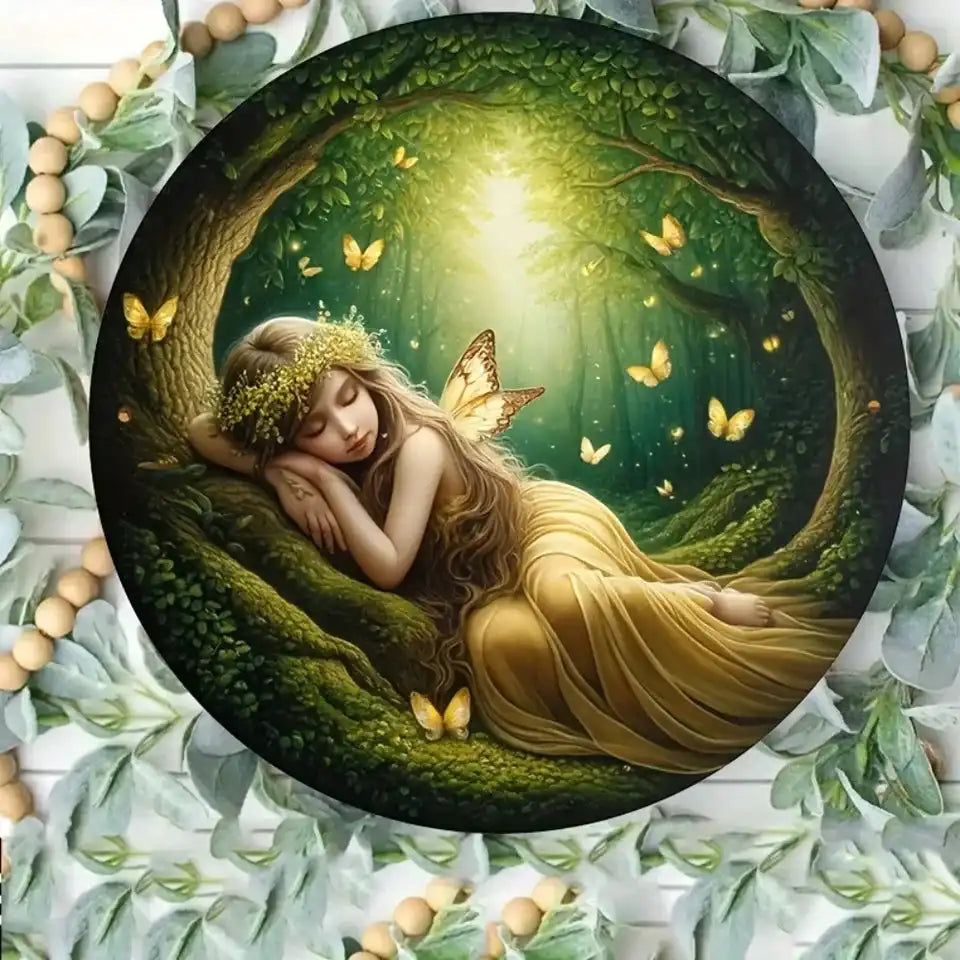 Where the Forest Breathes — Aluminum Butterfly Fairy Wall Art