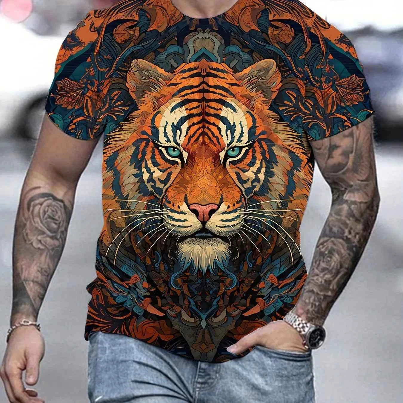 Tiger Print T-Shirt 3D