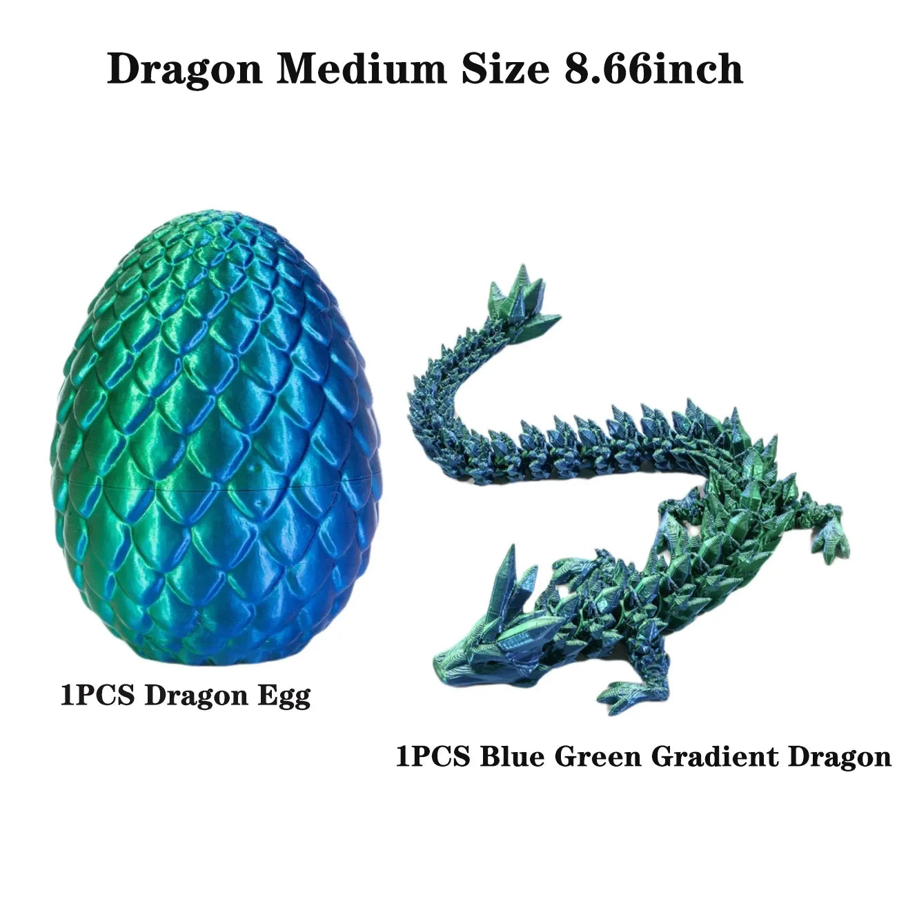 3D Printed Dragon Egg With Dragon Full Articulated Dragon Modle,Three-Dimensional Joint Movable Desktop Ornament Home Decor Toys