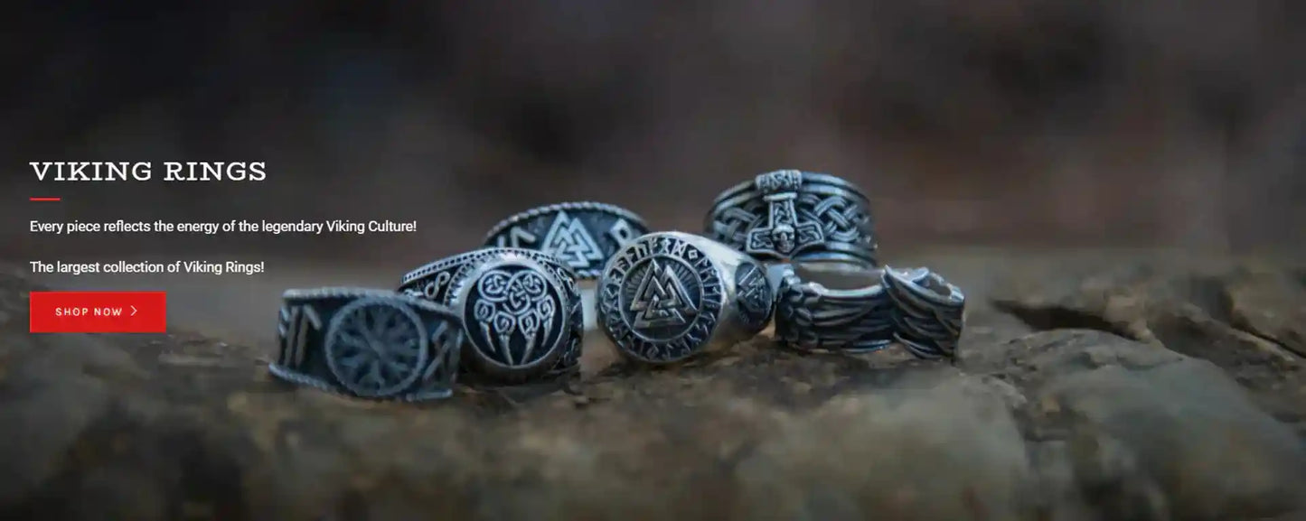 Vintage Odin Norse Viking Amulet Rune Rings - Pedlar's Attic