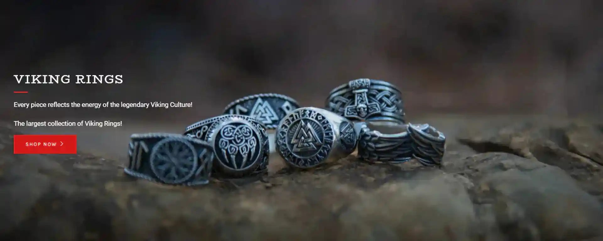 Vintage Odin Norse Viking Amulet Rune Rings - Pedlar's Attic