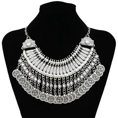 The Wanderer's Collar – Tibetan Boho Statement Necklace