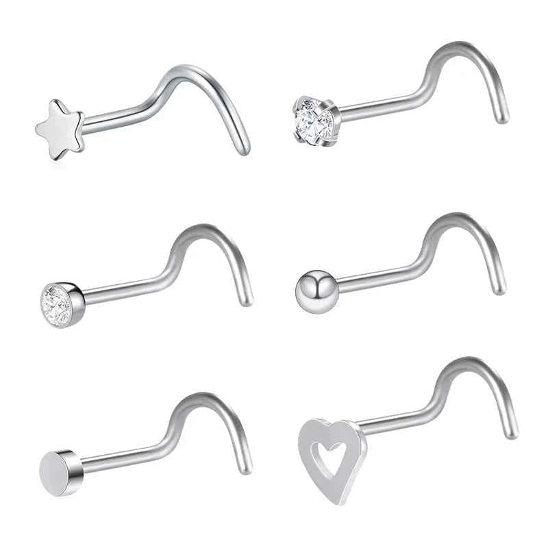Nose Septum Piercing Studs Set
