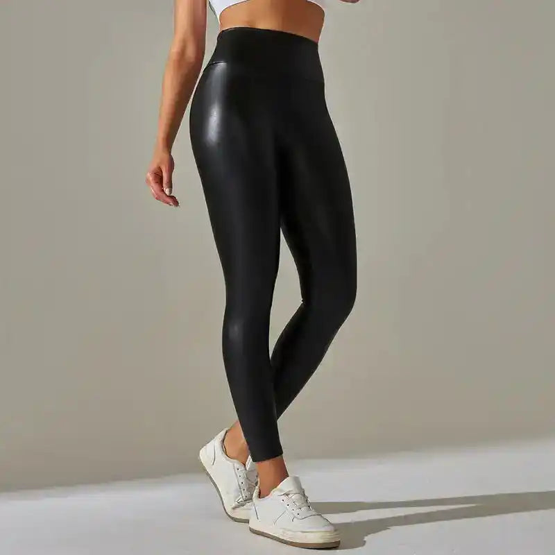 Luna’s Edge – Faux Leather High-Waist Leggings