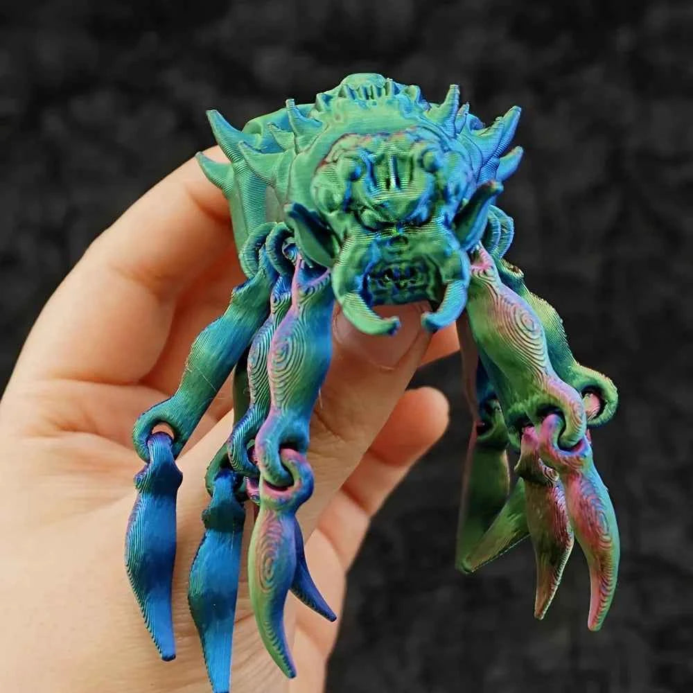 1pc 3D Printed Spider Model, Horror Novelty, Swivel Joint, Dynamic Animal Figurine