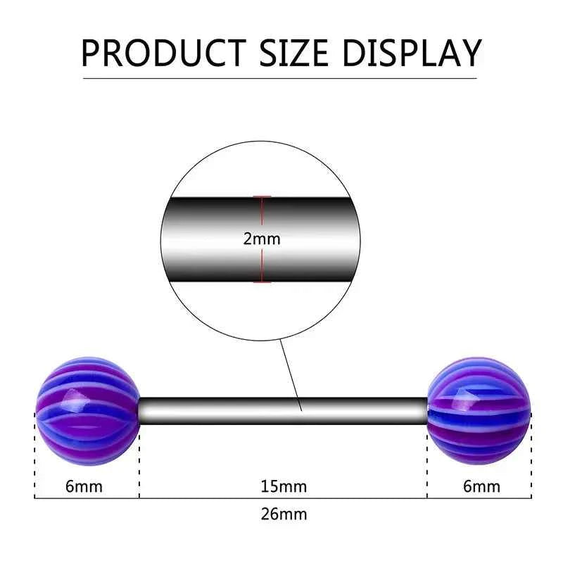 Fashion Mixed Color Acrylic Tongue Piercing for Women