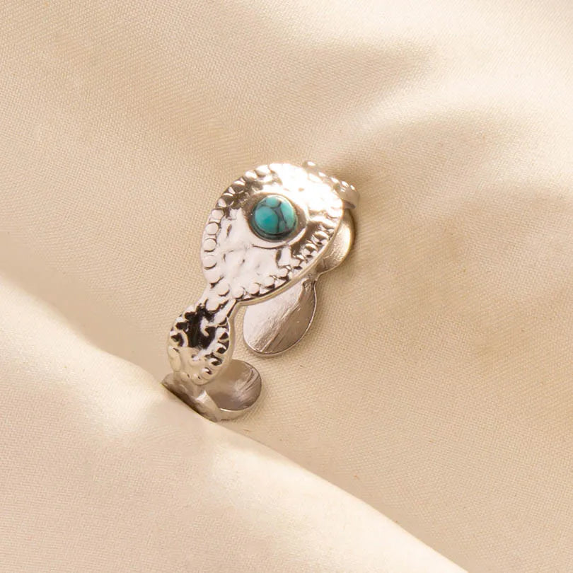 What the Stone Chose — Boho Turquoise Adjustable Ring - Pedlar's Attic